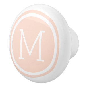 Porte En Céramique Bouton de tiroir personnalisé rose pâle