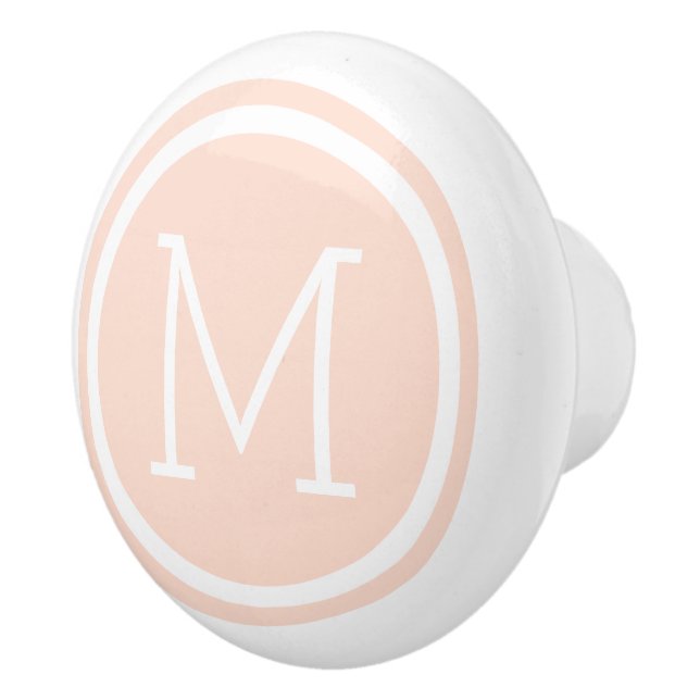 Porte En Céramique Bouton de tiroir personnalisé rose pâle (Droite)