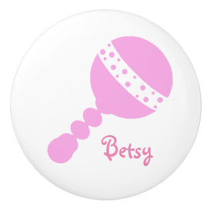 Porte En Céramique Bouton de tiroir rose personnalisé