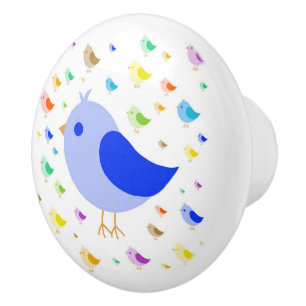 Porte En Céramique Bouton mignon de l'armoire Oiseaux