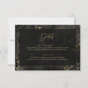 Porte en marbre noir détails carte de boîtier