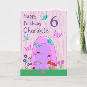Porte Fée Bonne Carte de voeux d'anniversaire plié