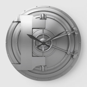 porte-fenêtre argenté grande horloge
