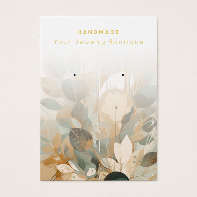 Porte Fleurs Abstraites Bijoux Cartes d'affichage (Devant)