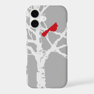 Porte-iPhone. Cardinal sur une branche d'arbre.
