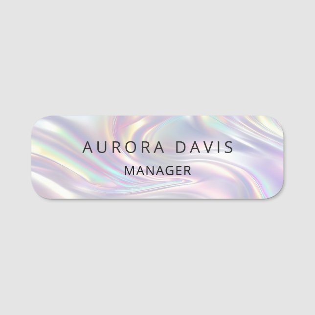 Porte-nom Abstrait Pastel Pearl Girly Business (Devant)