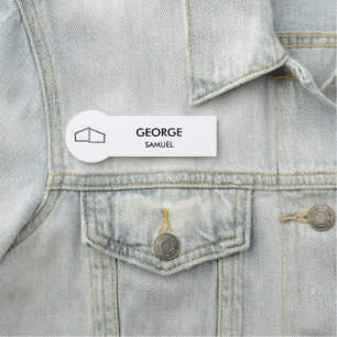 Porte-nom Accueil Logo Realtor Noir & Blanc Classic