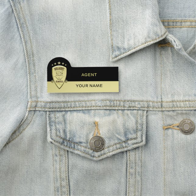 Porte-nom Agent de caution (En situation)