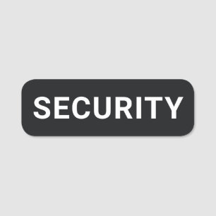 Porte-nom Agent de sécurité