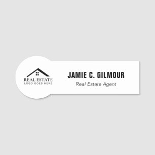 Porte-nom Agent immobilier logo magnétique personnalisé pour