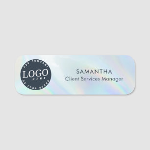 Porte-nom Ajouter Business Logo Société Holographique Minima