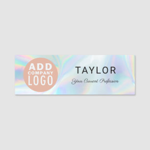 Porte-nom Ajouter Logo d'entreprise Holographique Employés d