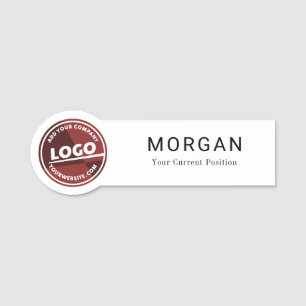 Porte-nom Ajouter un employé de l'entreprise du logo commerc