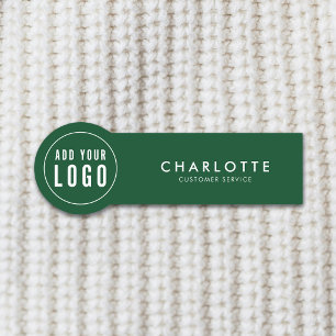 Porte-nom Ajouter un logo de couleur simple moderne éditable