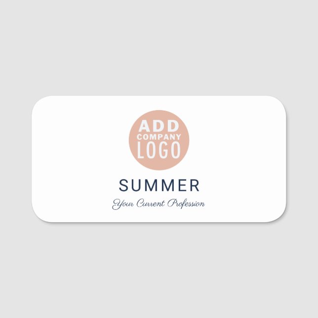 Porte-nom Ajouter votre logo et vos employés d'entreprise (Devant)