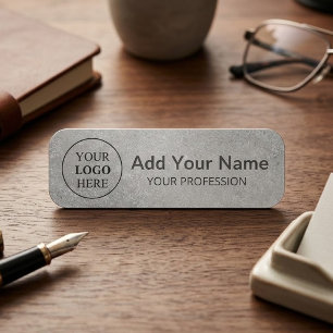Porte-nom Ajoutez ici le logo de votre entreprise en métal