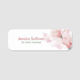 Porte-nom Ambiance romantique aquarelle florale