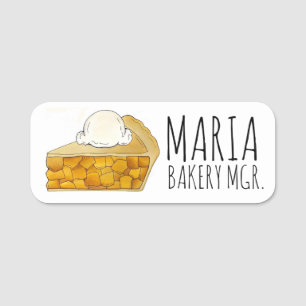 Porte-nom American Apple Pie Slice a la Mode Ice Creative Fo