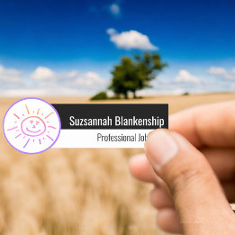 Porte-nom Amusant coloré Sun Face Design de style petit entr