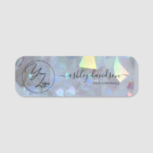 Porte-nom Angel Aura Quartz Crystal Business Logo Nom Balise