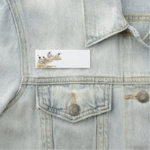Porte-nom Aquarelle Californie Quail Bird Nature Art