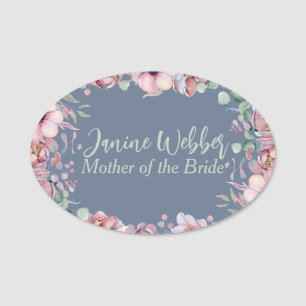 Porte-nom Aquarelle florale Mariage personnalisé