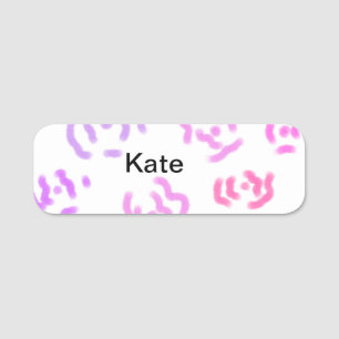 Porte-nom Aquarelle rose rouge floral ajouter nom texte mode