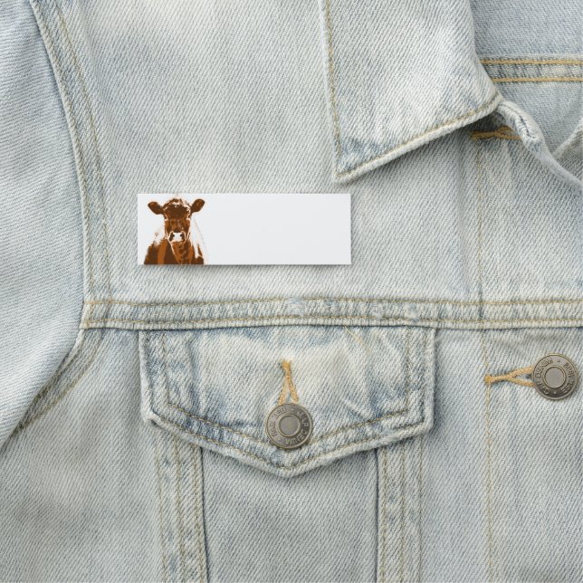 Porte-nom Art Brown de la ferme de la vache (En situation)