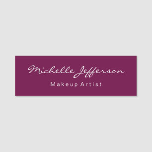 Porte-nom Artiste de maquillage violet Tyrien Affaires uniqu