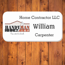 Porte-nom Balise de nom avec logo Handyman Balise de texte p