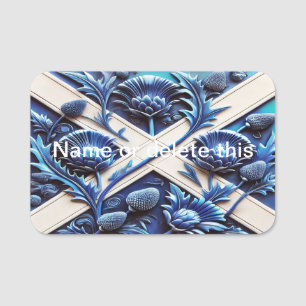 Porte-nom Balise de nom avec Scottish Thistles Design