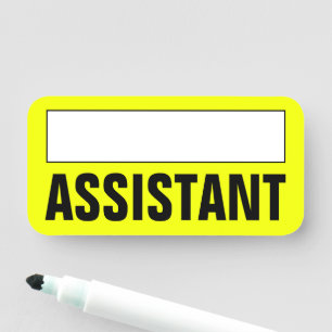 Porte-nom Balise de nom Bold, Eyecatching "ASSISTANT"