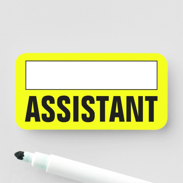 Porte-nom Balise de nom Bold, Eyecatching "ASSISTANT" (En situation)