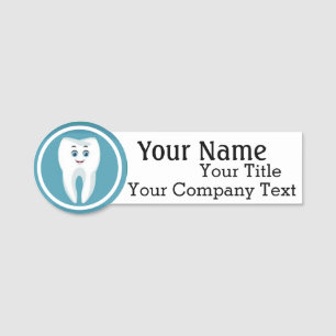 Porte-nom Balise de nom Bonne dent Dentiste Logo Insigne per