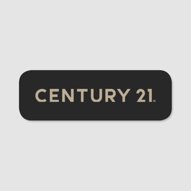 Porte-nom Balise de nom Century 21 - Black Gold (Devant)