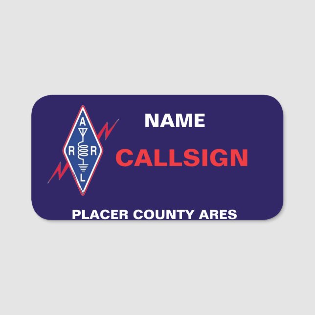 Porte-nom Balise de nom classique (Devant)