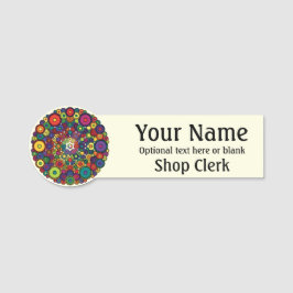 Porte-nom Balise de nom Colorful Gift Shop Logo Custom Text 