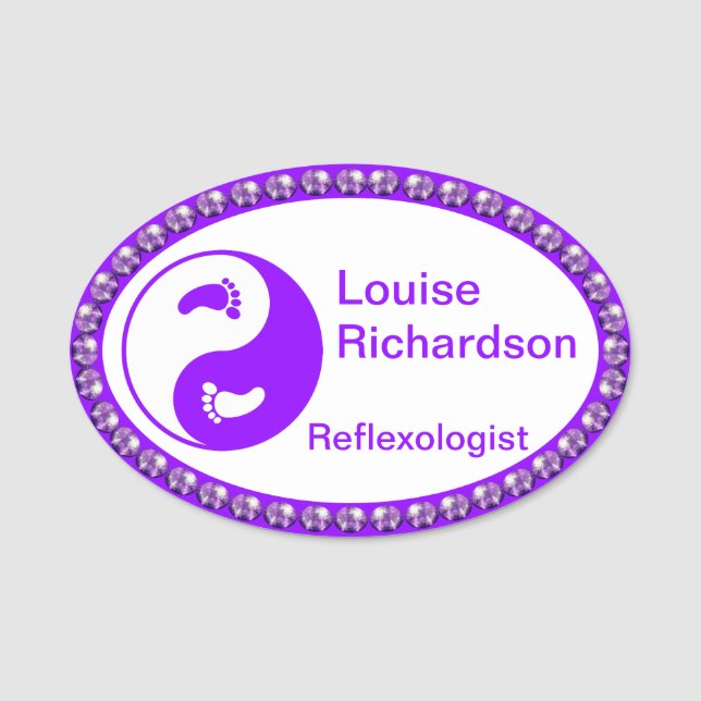 Porte-nom BALISE DE NOM DE Bling Violet (Devant)