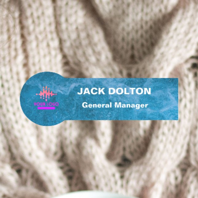 Porte-nom Balise de nom de logo personnalisable pour le pers (Créateur téléchargé)