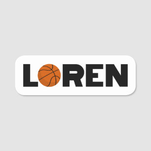 Porte-nom Balise de nom de Loren Basketball