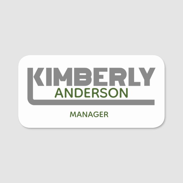 Porte-nom Balise de nom Kimberly (Devant)