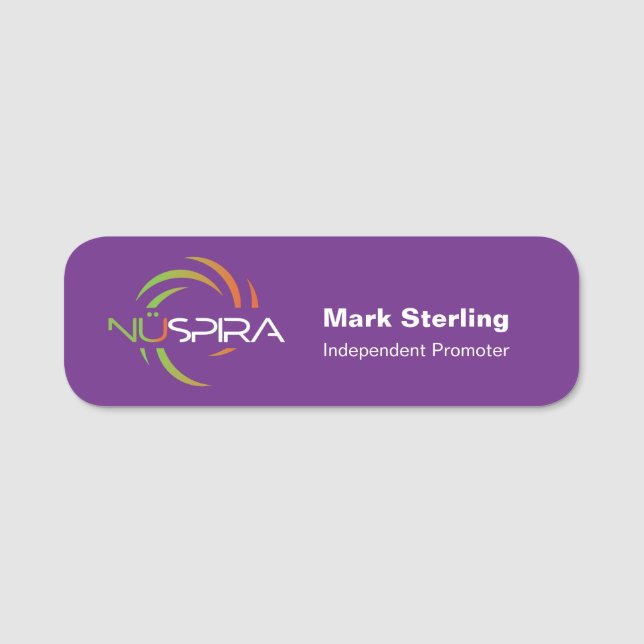 Porte-nom Balise de nom NuSpira (Devant)