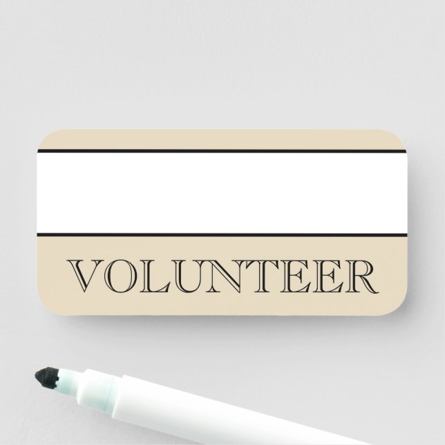Porte-nom Balise de nom "VOLUNTEER" (En situation)