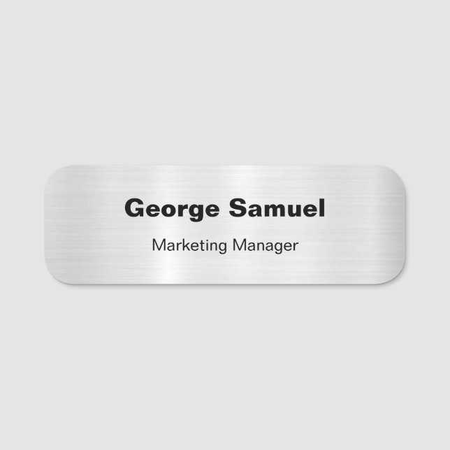 Porte-nom Balise Nom classique de l'employé d'entreprise sim (Devant)