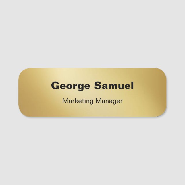 Porte-nom Balise Nom classique de l'employé d'entreprise sim (Devant)