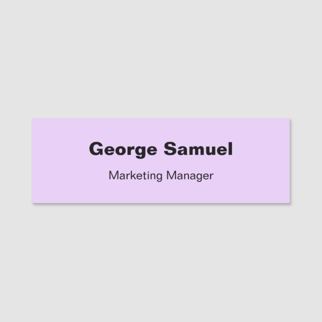 Porte-nom Balise Nom classique de l'employé d'entreprise sim (Devant)