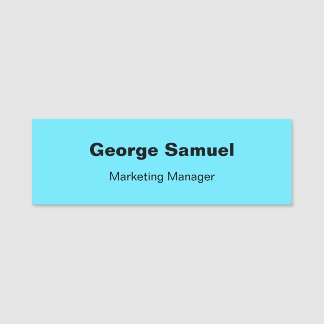 Porte-nom Balise Nom classique de l'employé d'entreprise sim (Devant)