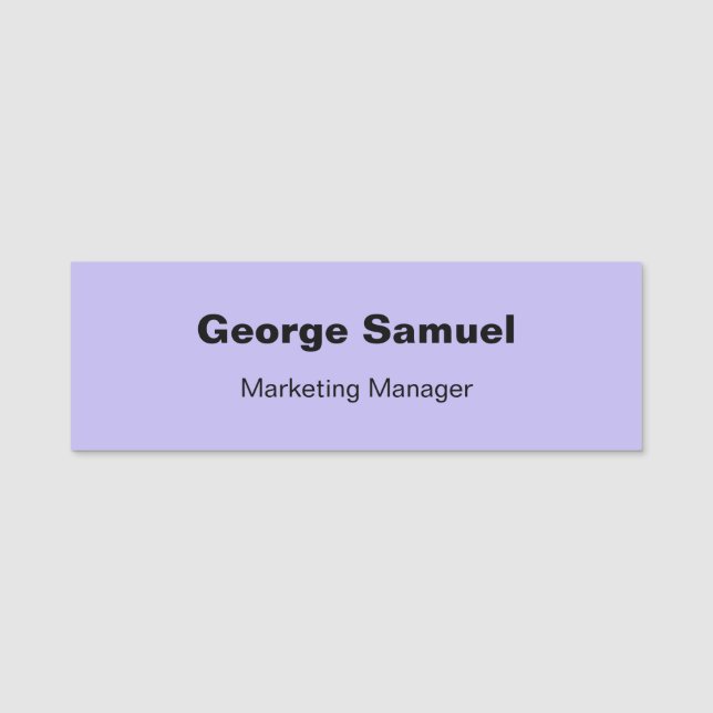 Porte-nom Balise Nom classique de l'employé d'entreprise sim (Devant)