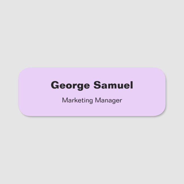 Porte-nom Balise Nom classique de l'employé d'entreprise sim (Devant)