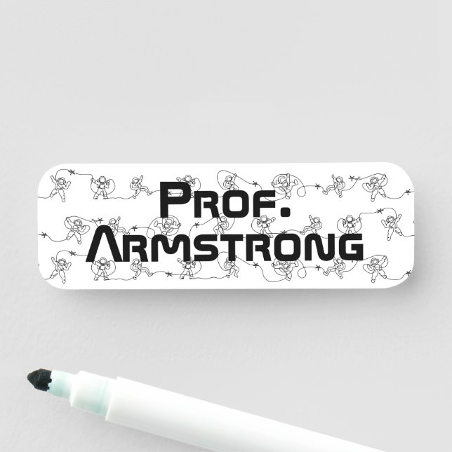 Porte-nom Balise Nom de l'astronaute (En situation)